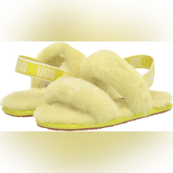 UGG Oh Yeah Slippers/Slides/House Shoes w/Slingback | Yellow | NEW!!!🍋☀️ - Picture 8 of 9